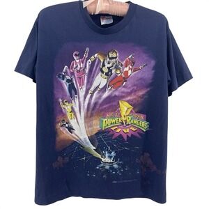 Vintage Power Rangers Shirt Kid XL Adult S 1994 7UP Promo 90s Graphic Tee